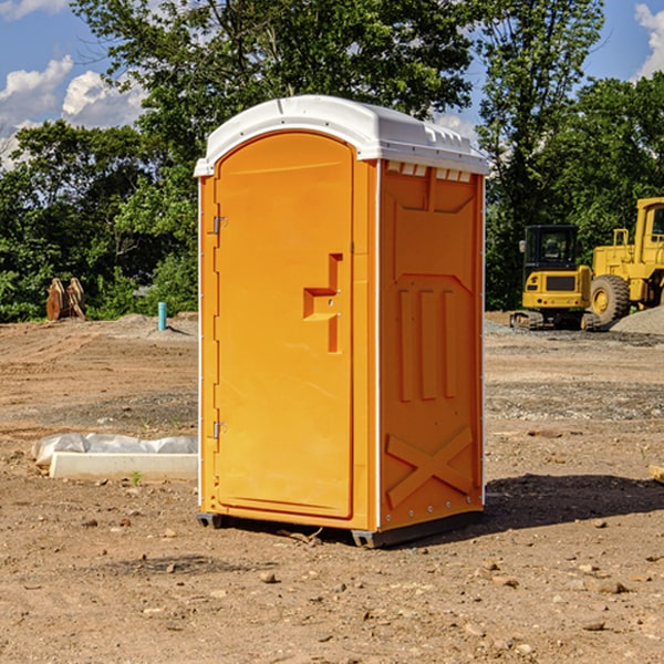 how often are the portable restrooms cleaned and serviced during a rental period in Luthersville